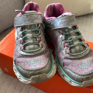 STAR silver, pink & baby blue sneakers